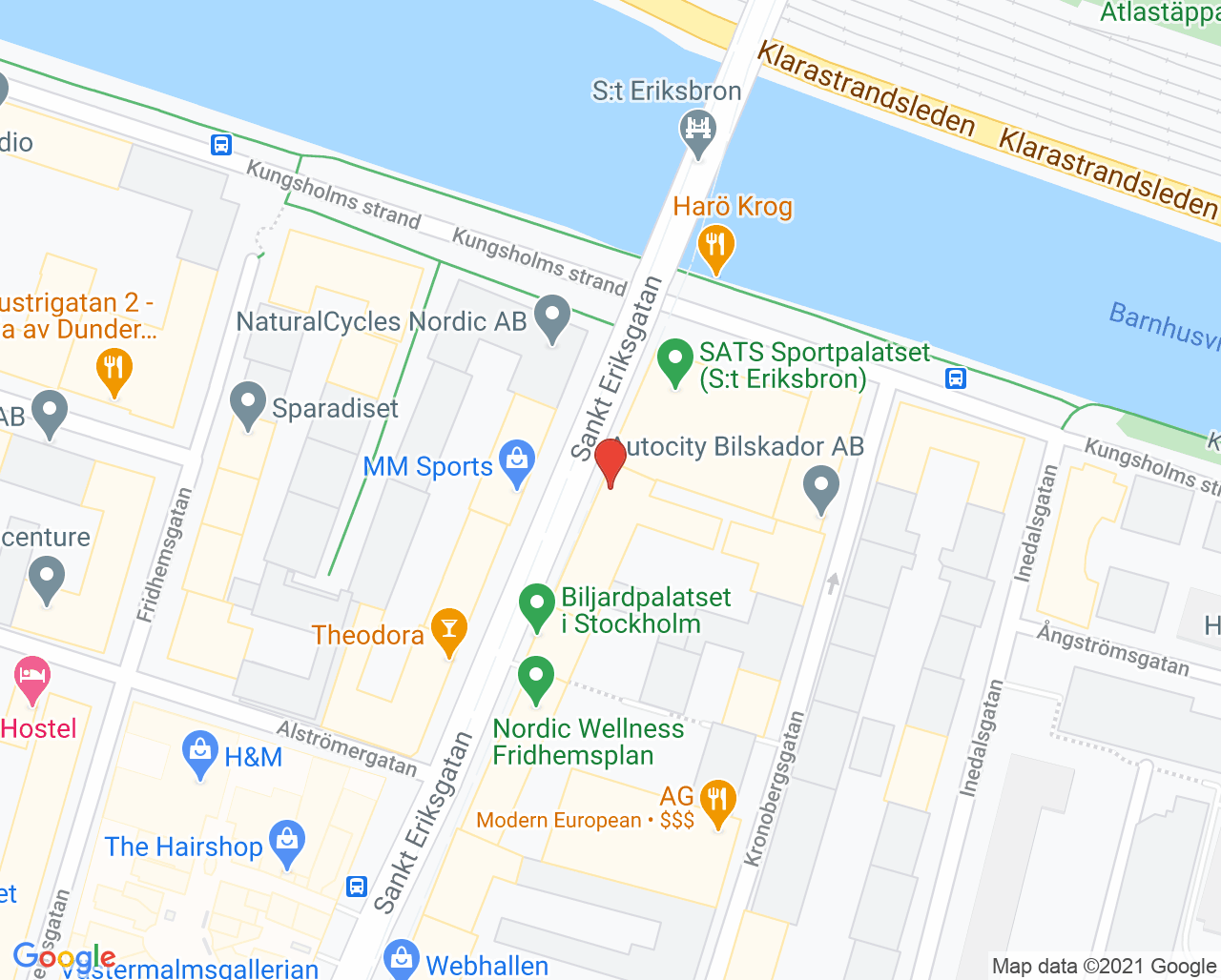 Karta till Tandläkare Fredrik von Dardel, Kungsholmen