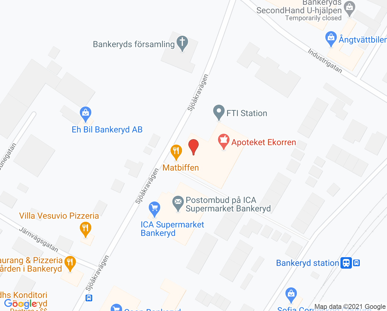 Karta till Laboratoriet Bankeryds vårdcentral
