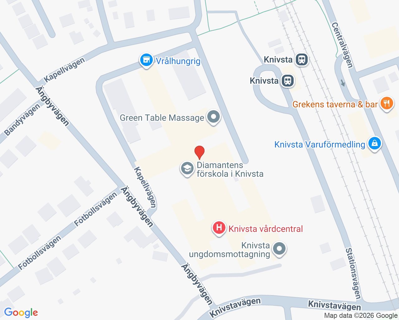 Karta till Barnavårdscentral Knivsta vårdcentral, Knivsta