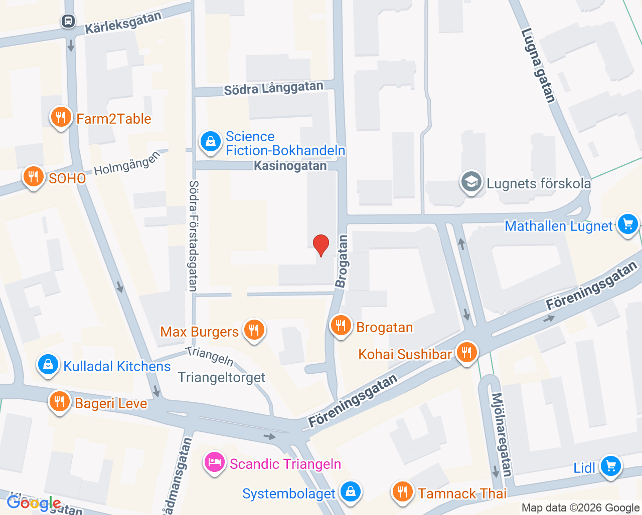 Karta till Vimera vårdgaranti Malmö, Malmö