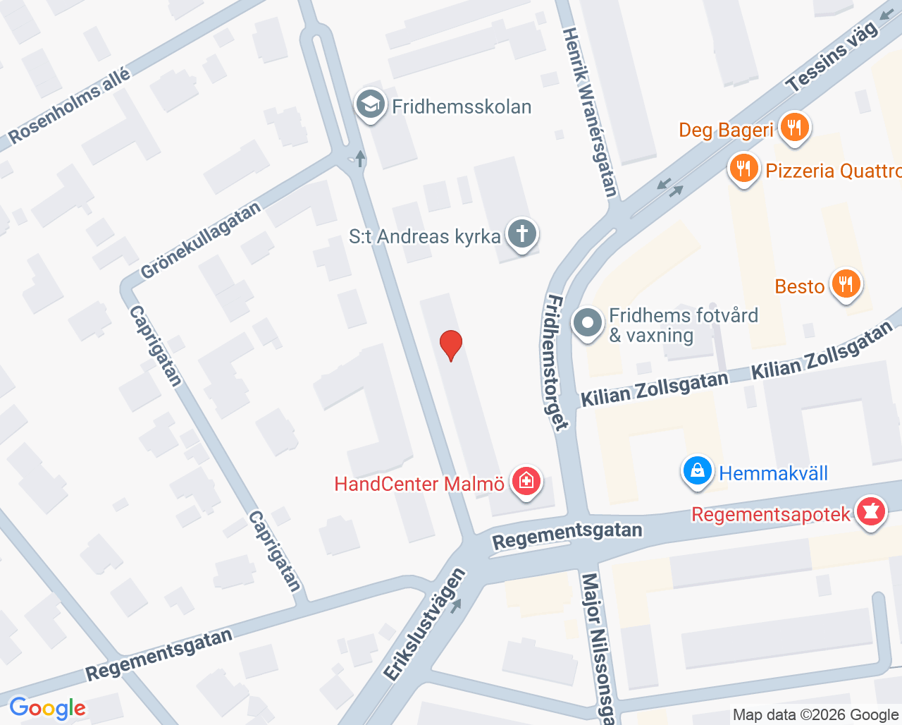 Karta till Smile Malmö Slottsstaden