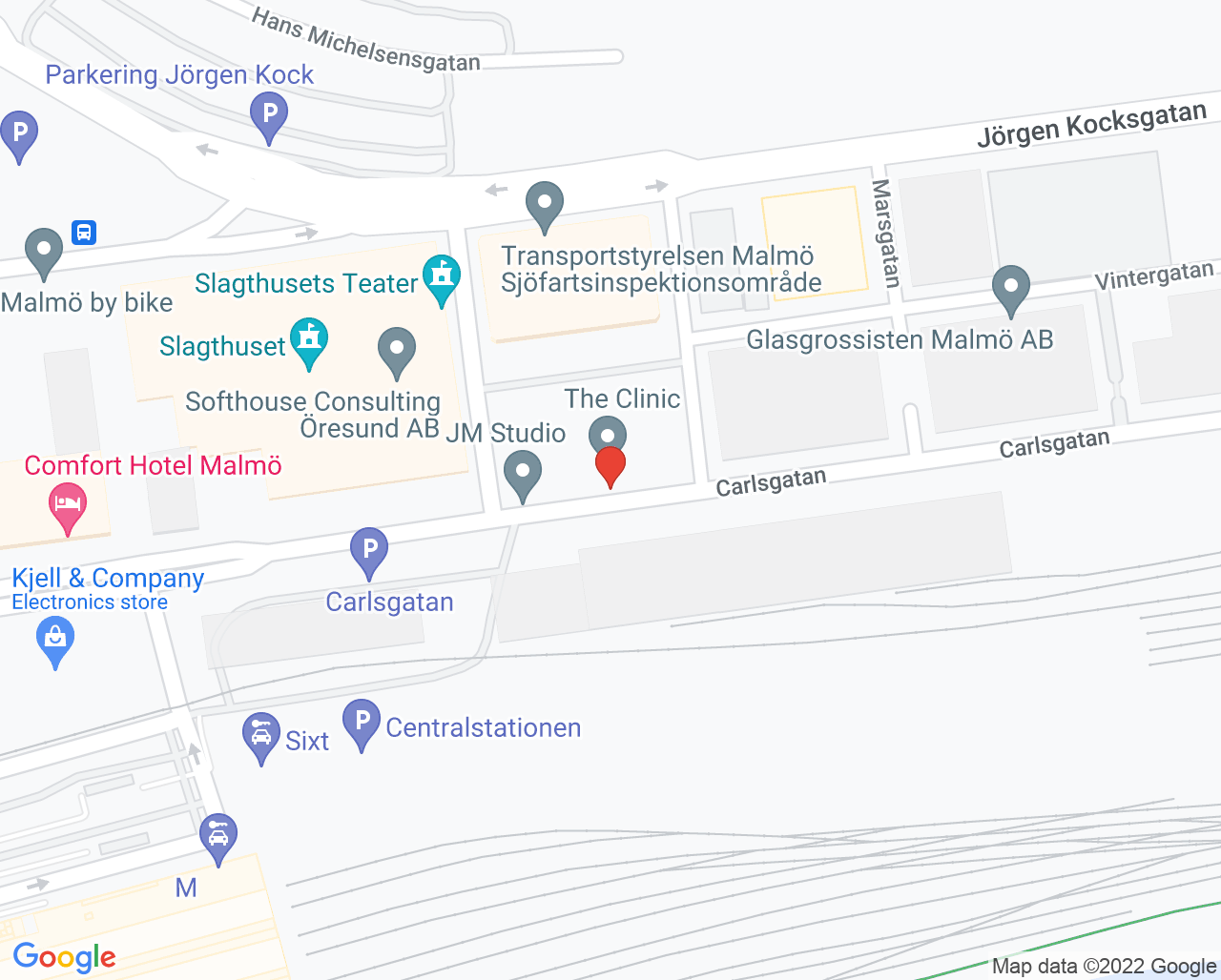 Karta till Limbra Malmö Nyhamnen