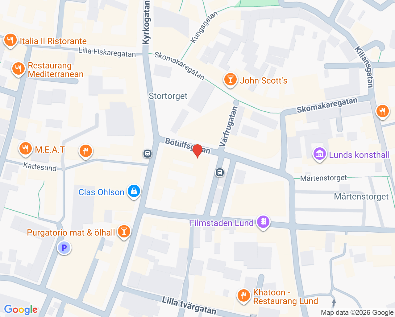 Karta till Lunda Tandvård, Lund