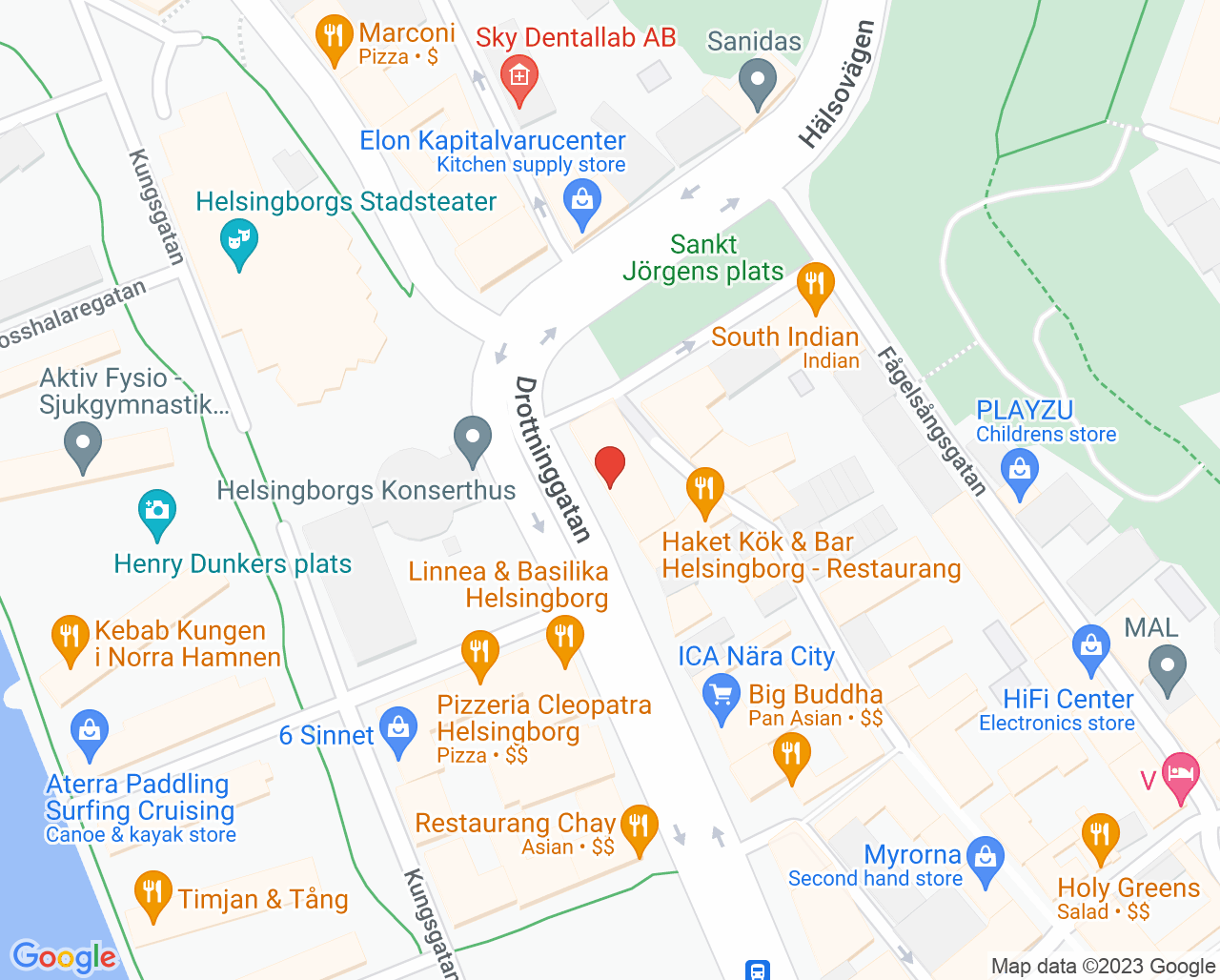 Karta till Heissler Aira, Helsingborg
