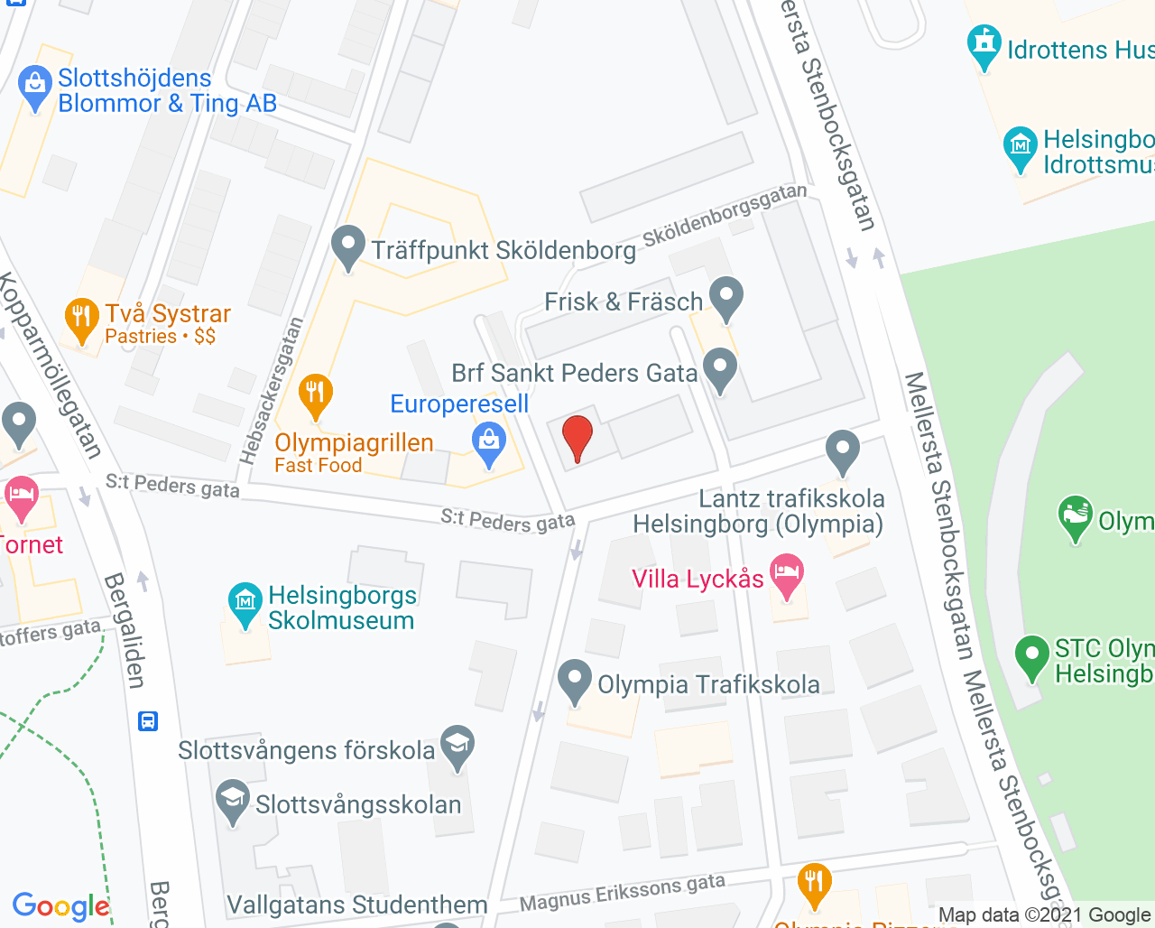 Karta till Oris Dental Helsingborg, Helsingborg