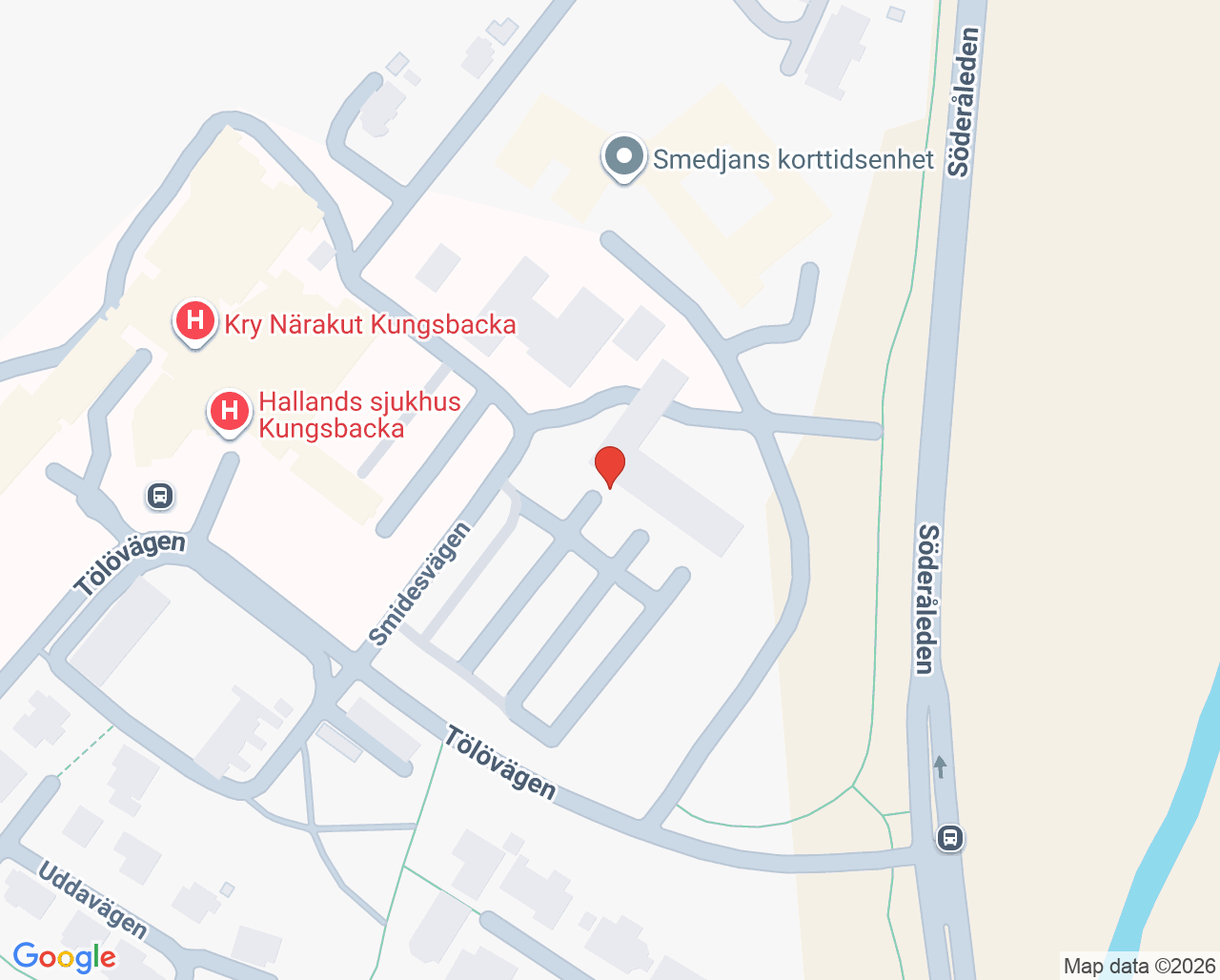 Karta till Syncentralen Kungsbacka