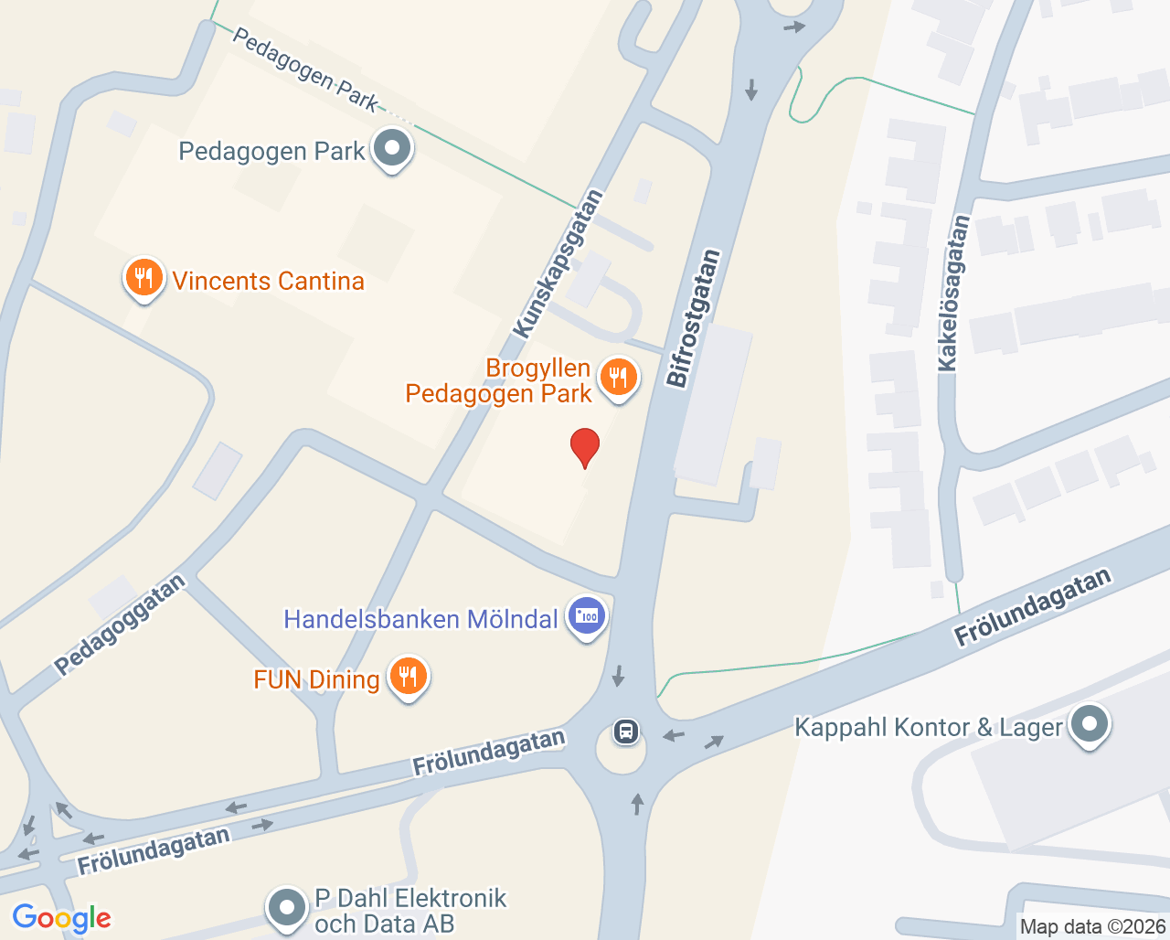 Karta till Macc People Mölndal