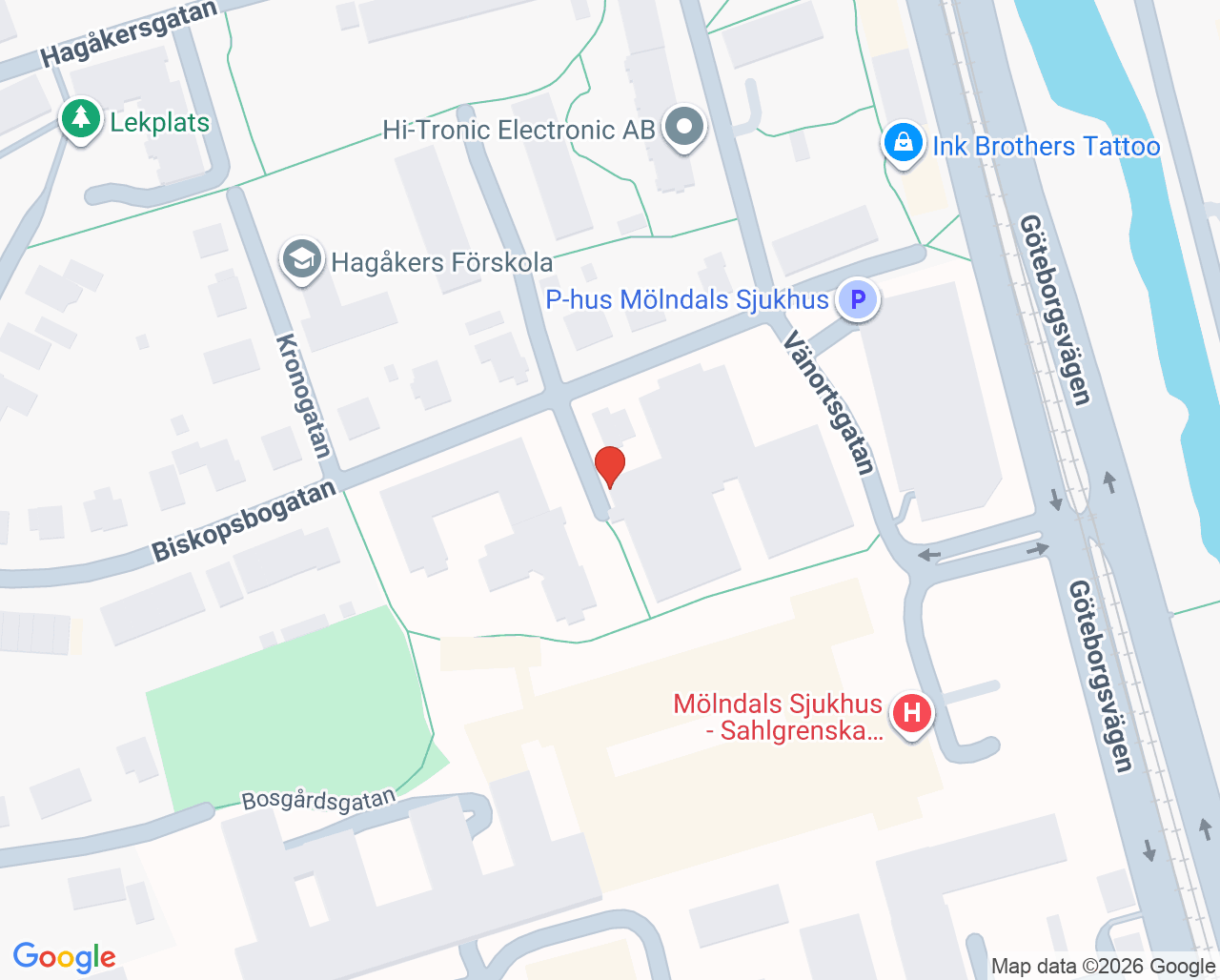 Karta till Klinisk fysiologi Mölndal, Mölndal