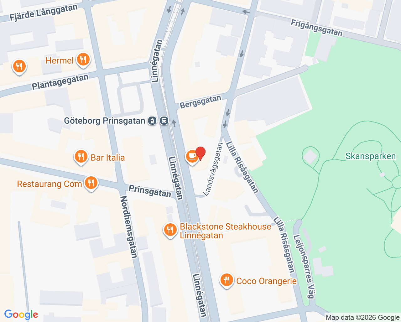 Karta till Doktor24 Linné, Göteborg