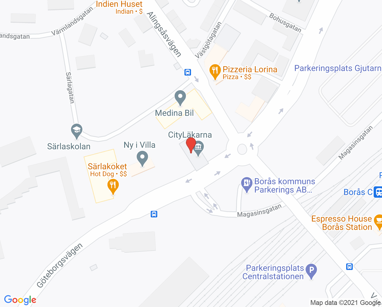 Karta till Älvsborg Rehab Center, Borås