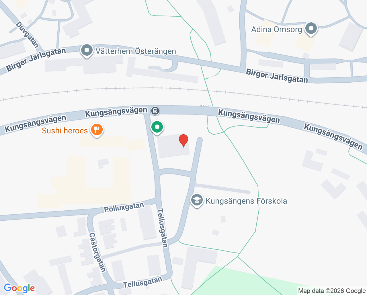 Karta till Wasa vårdcentral, Jönköping