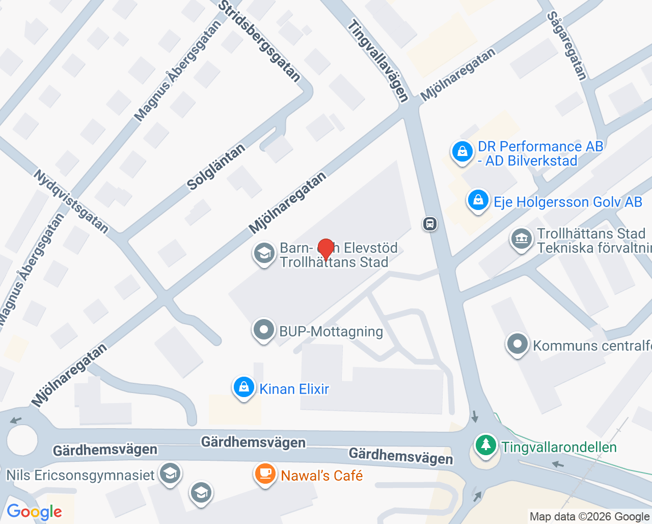 Karta till Mini-Maria Vänersborg