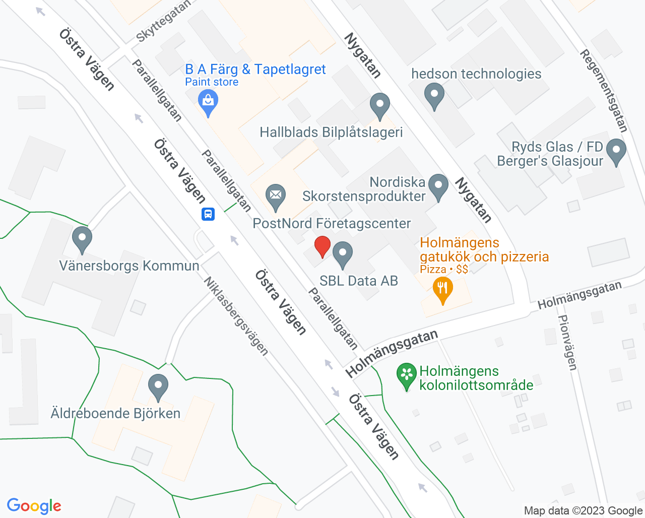 Karta till Fysiokliniken Rehab
