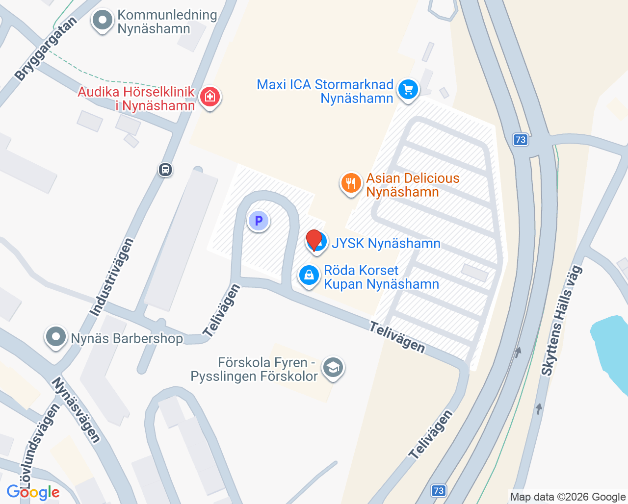 Karta till Meliva Vårdcentral Nynäshamn