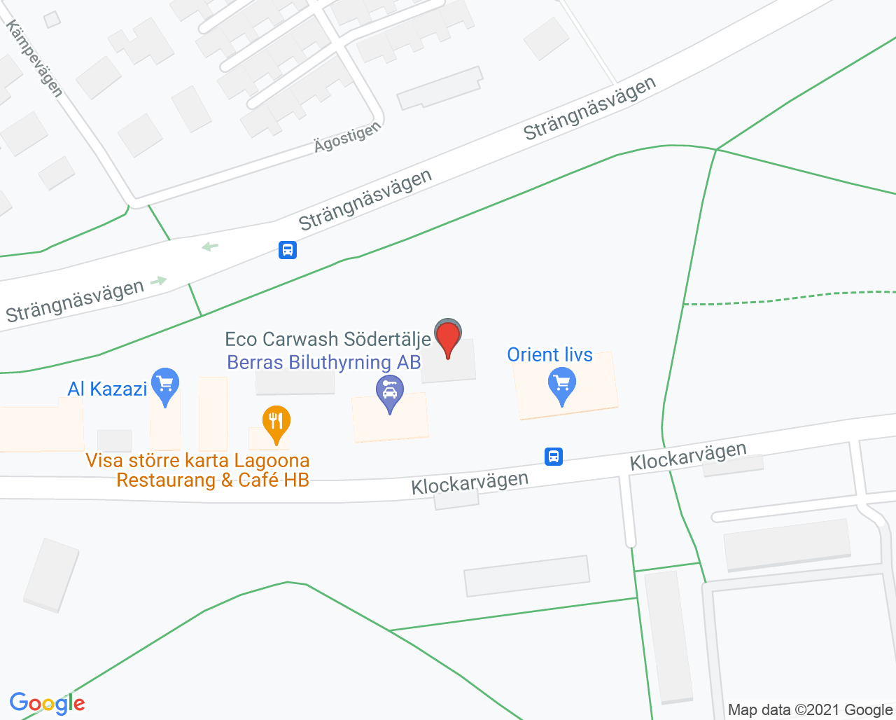 Karta till St Aframs BVC, Södertälje