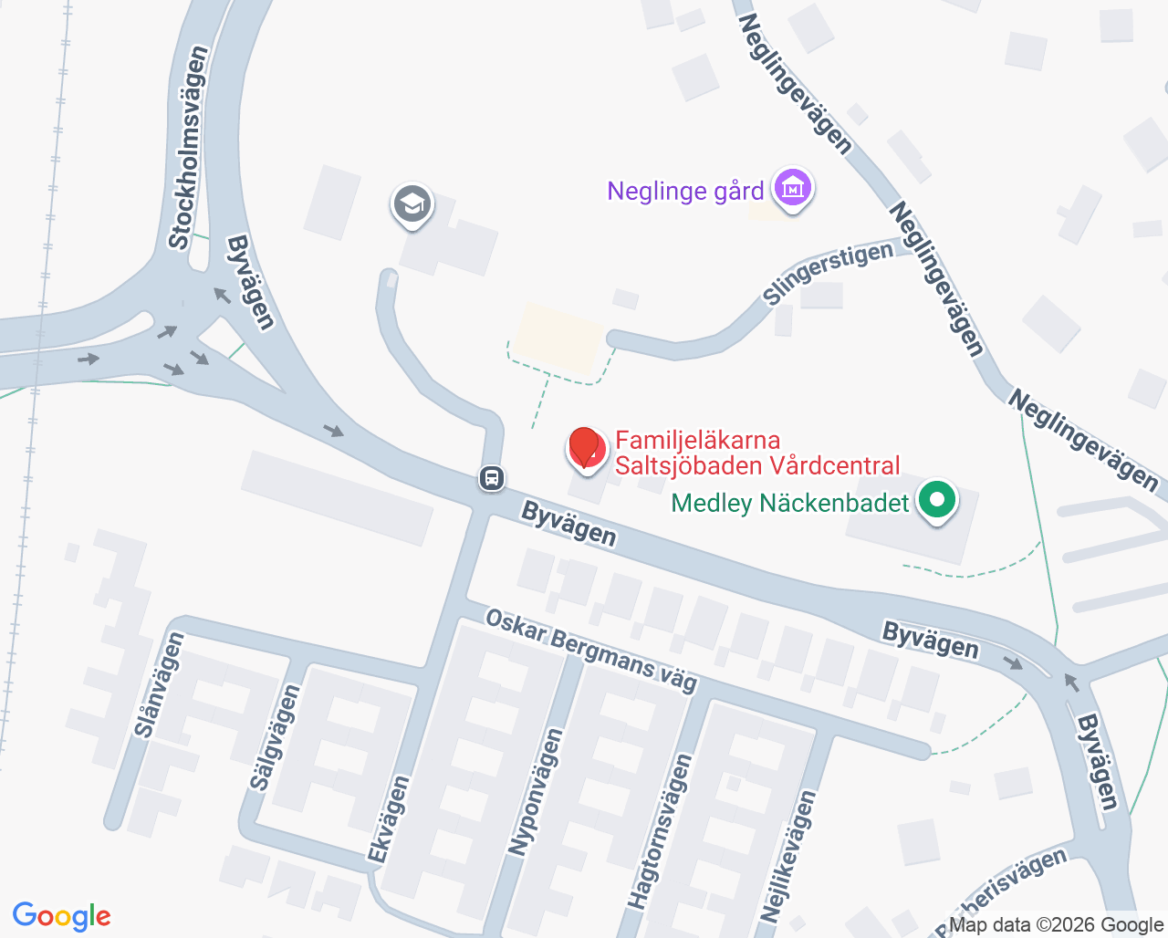 Karta till Vital Saltsjöbaden