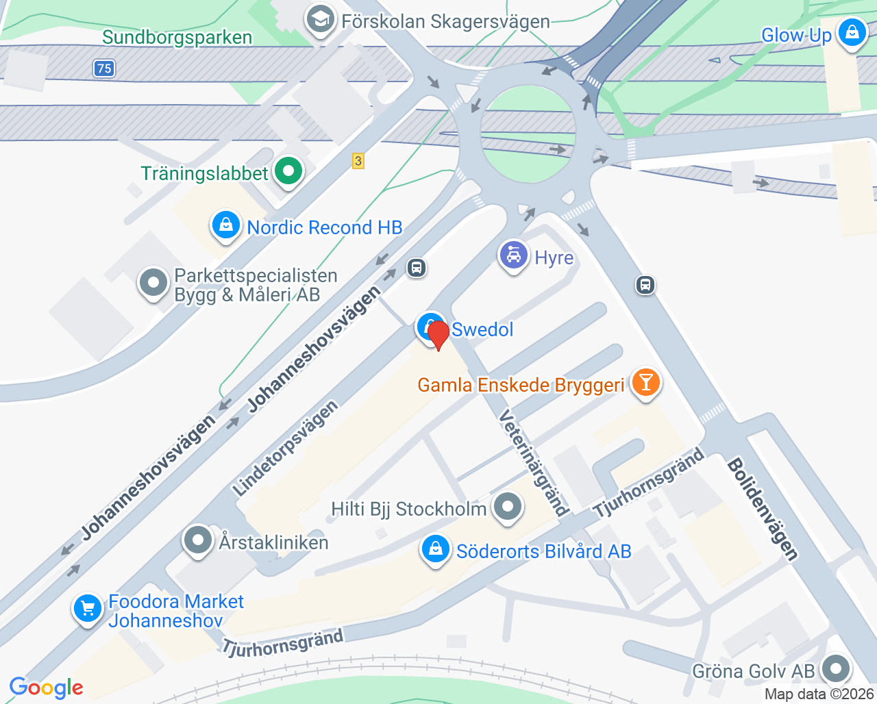 Karta till Habiliteringscenter Linde vuxna, Habilitering och Hälsa