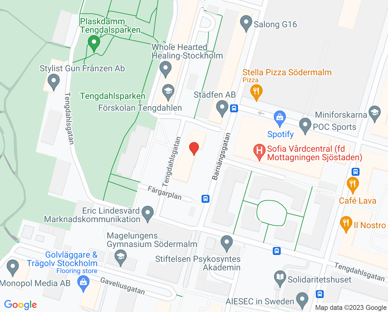 Karta till Diamantis Läkarmottagning, Södermalm
