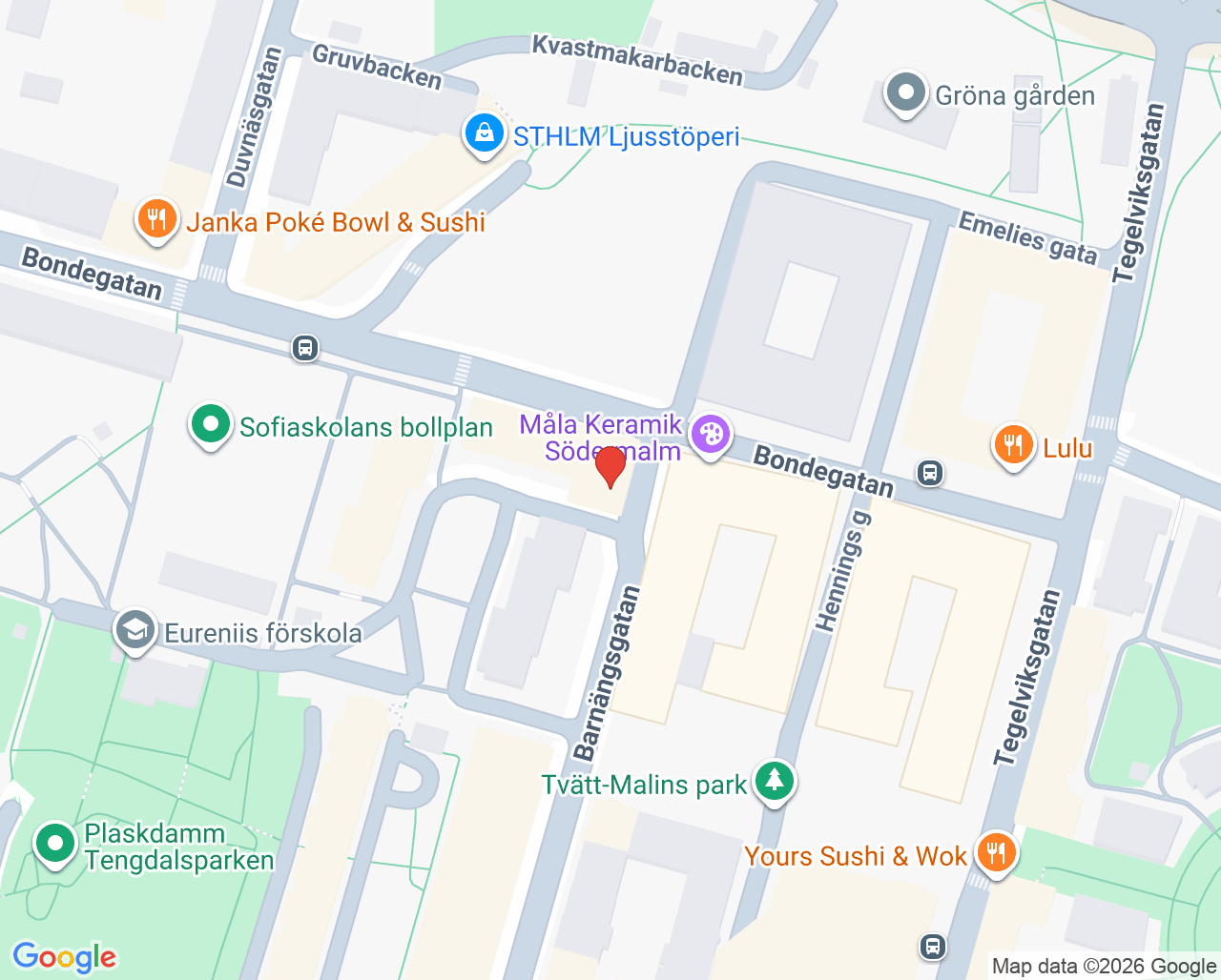Karta till Cevia Psykiatri