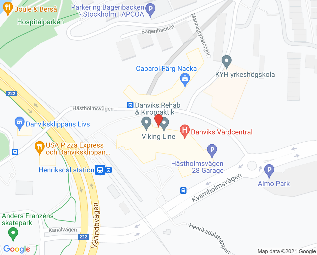 Karta till Hela Rösten, Nacka