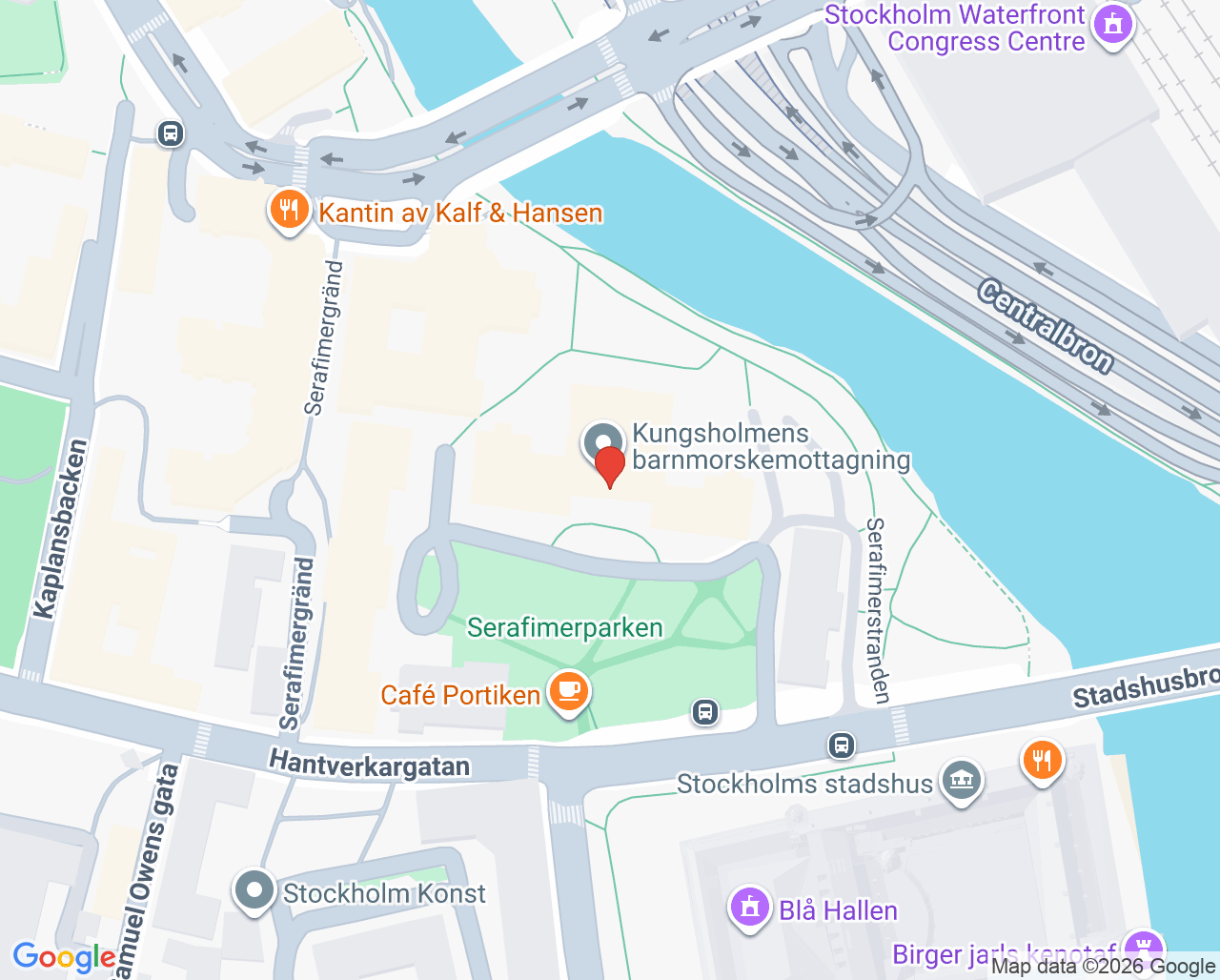 Karta till Audionomkliniken - Serafen
