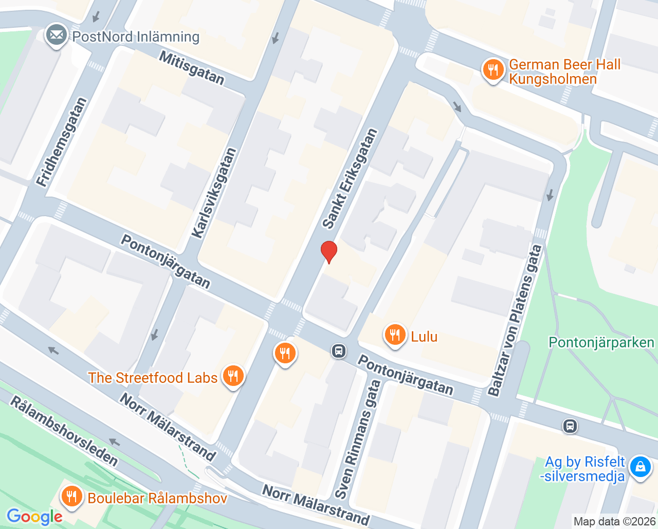 Karta till ABC Logopedtjänst Kungsholmen