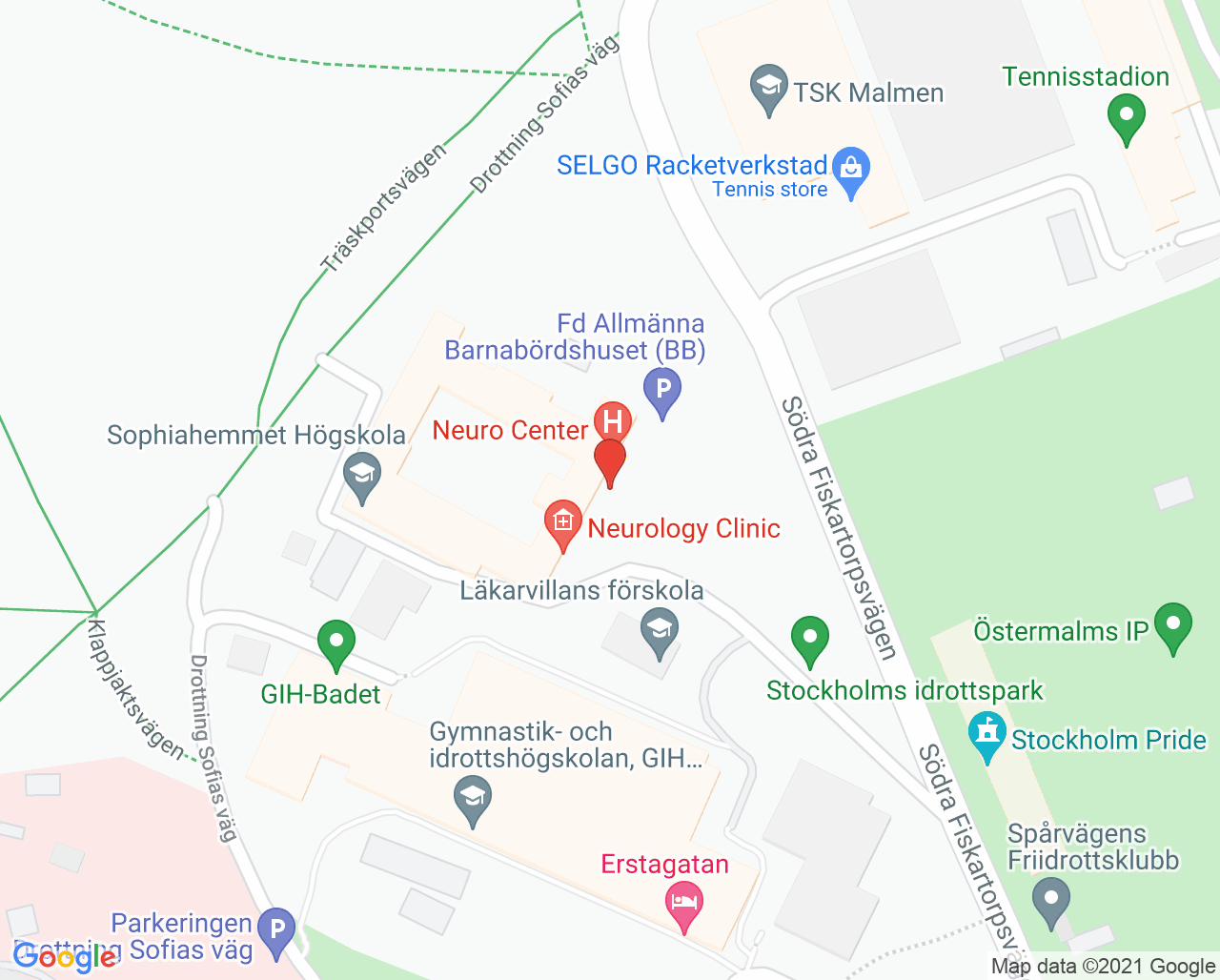Karta till Neurology Clinic, Neurologi