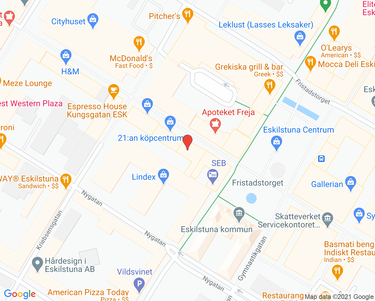 Karta till Synsam Eskilstuna