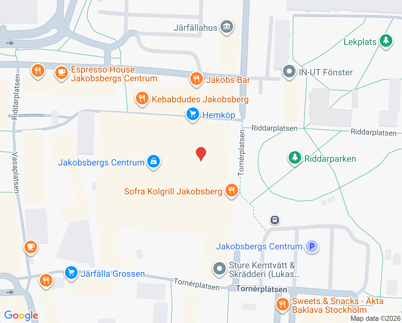 Karta till Synsam Stockholm Jakobsberg