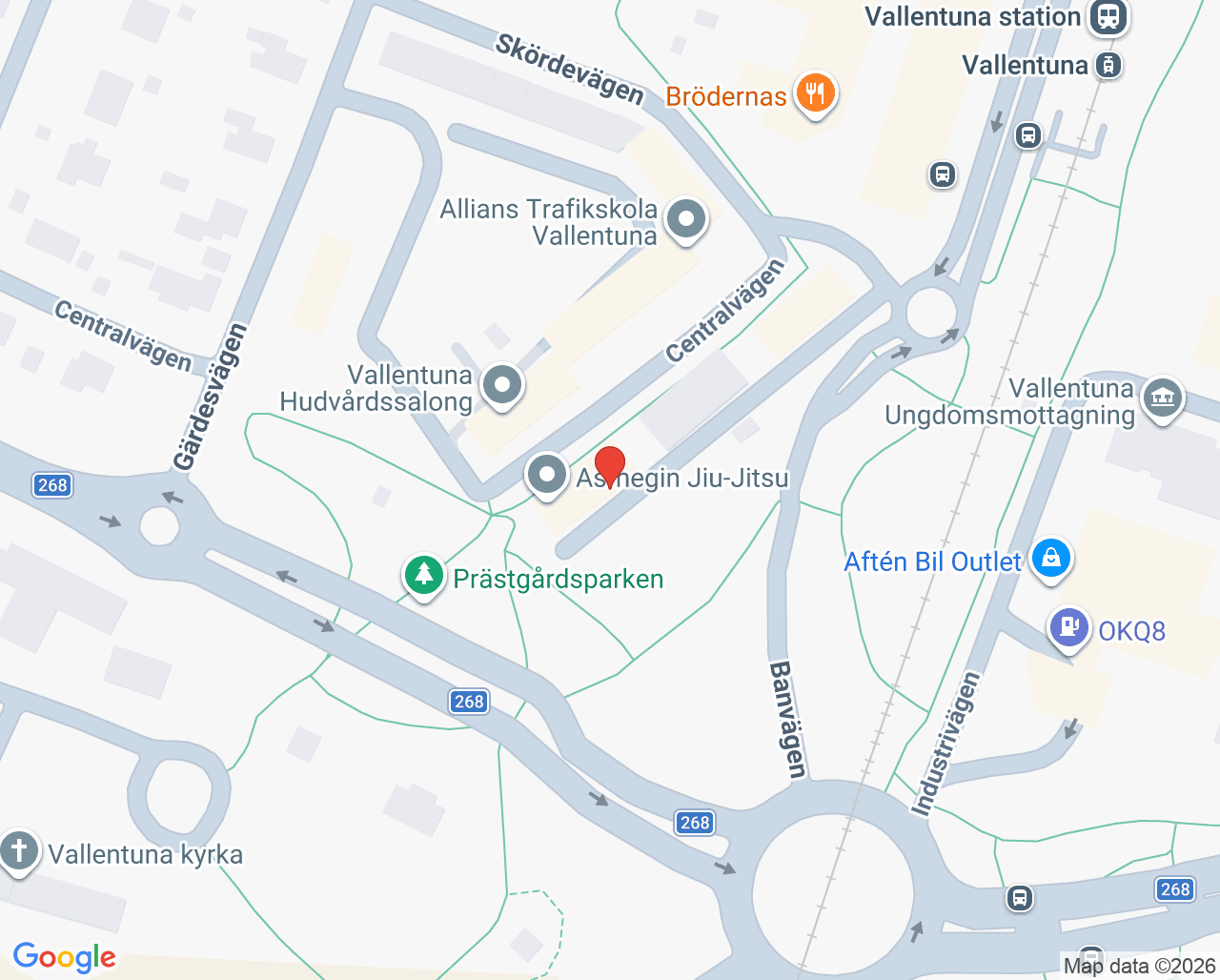 Karta till Din tandläkare Vallentuna Mariana Taka, Vallentuna