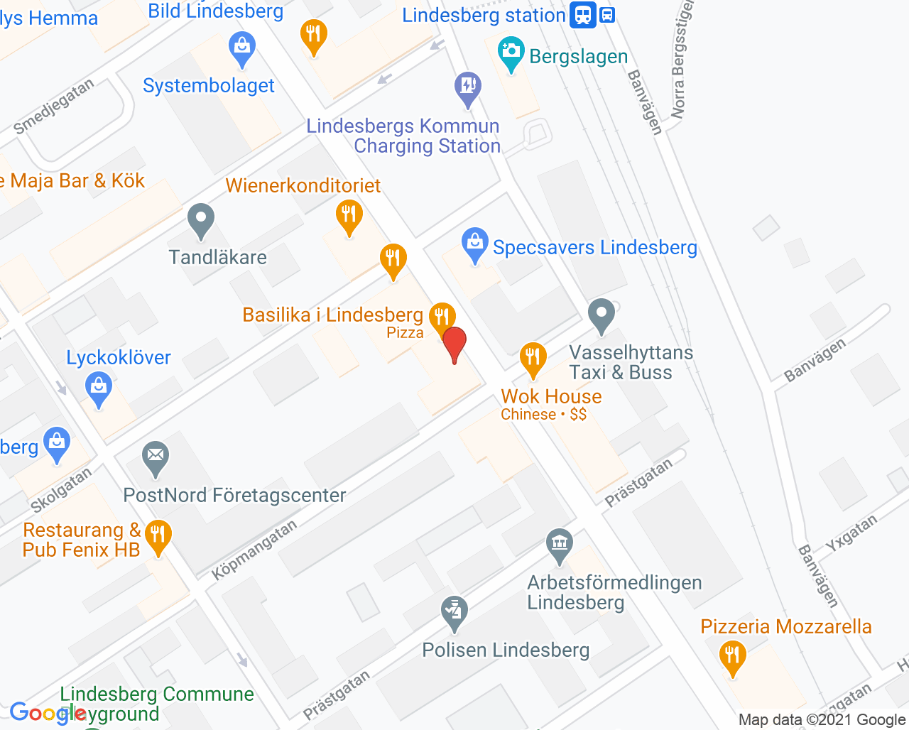 Karta till Synsam Lindesberg