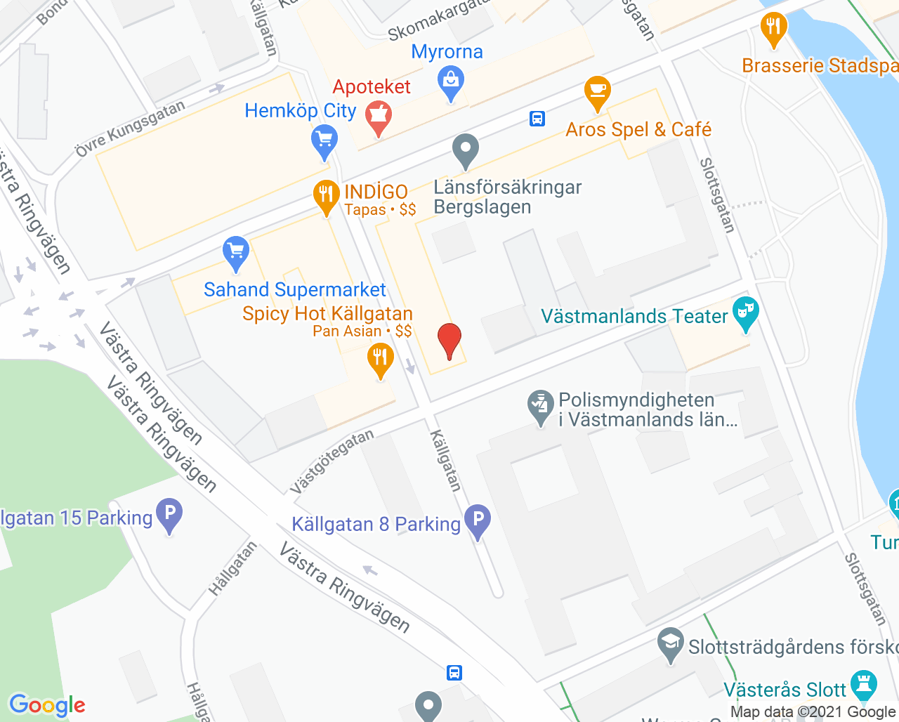 Karta till Vital Västerås