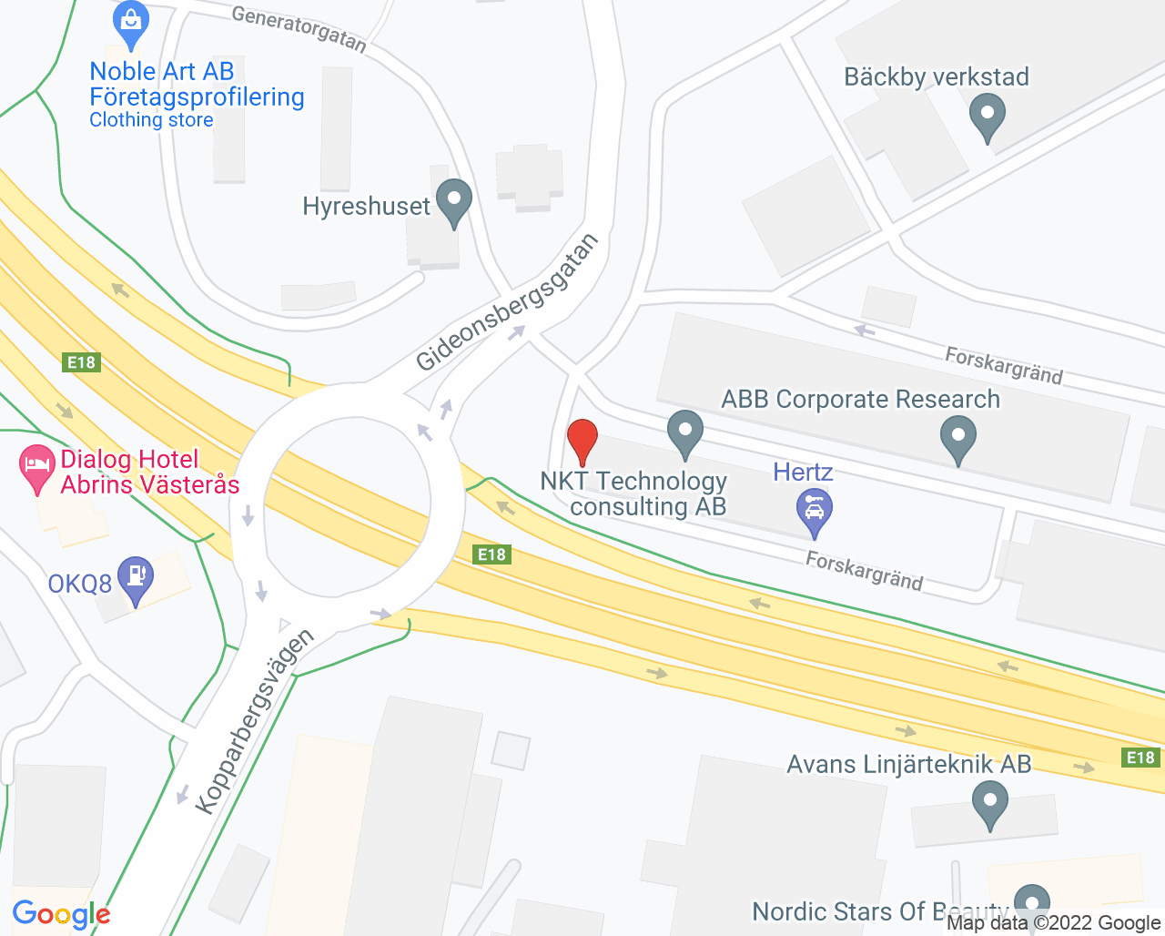 Karta till Tegnér Barnmorskemottagning, Västerås