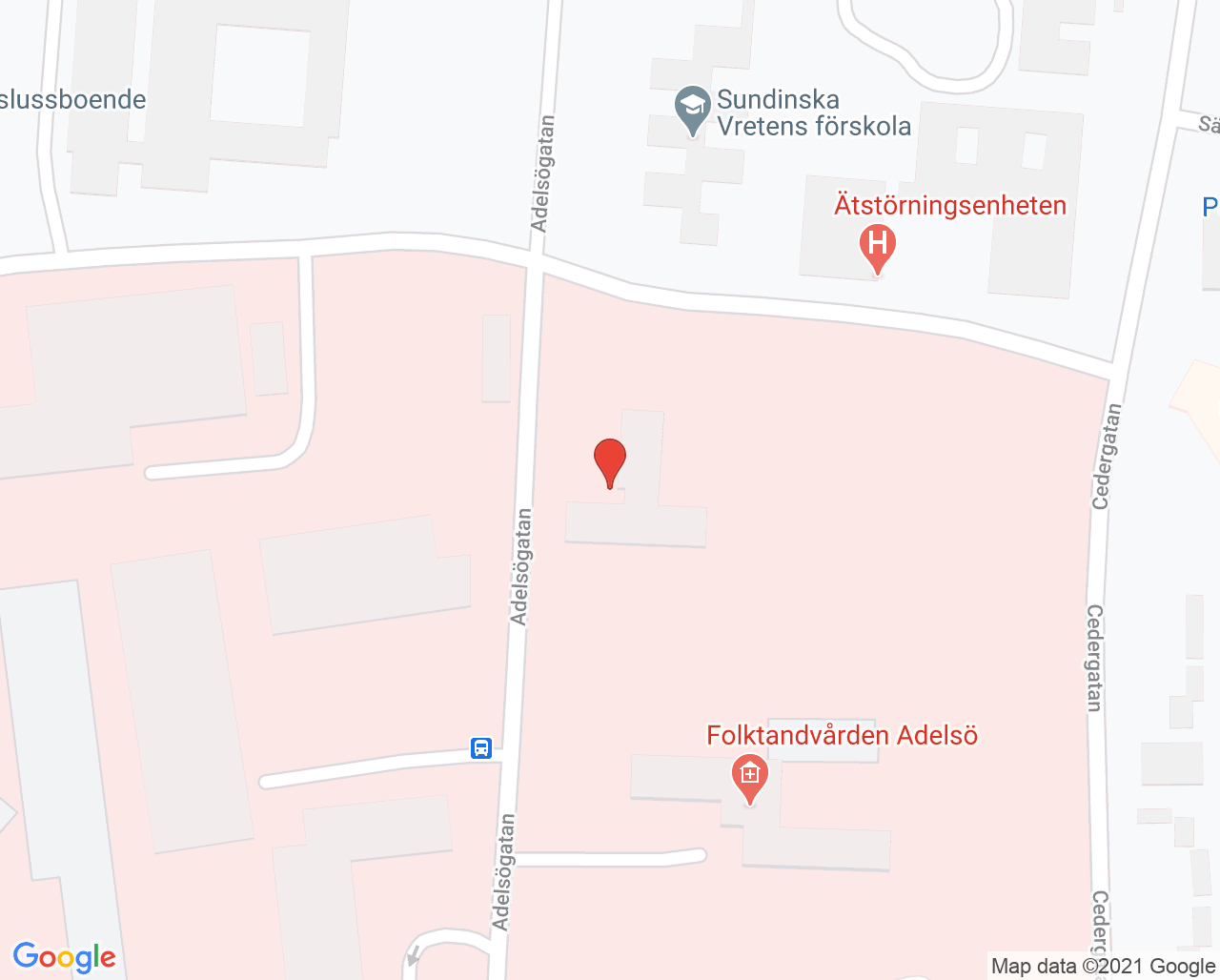 Karta till BUP Västerås