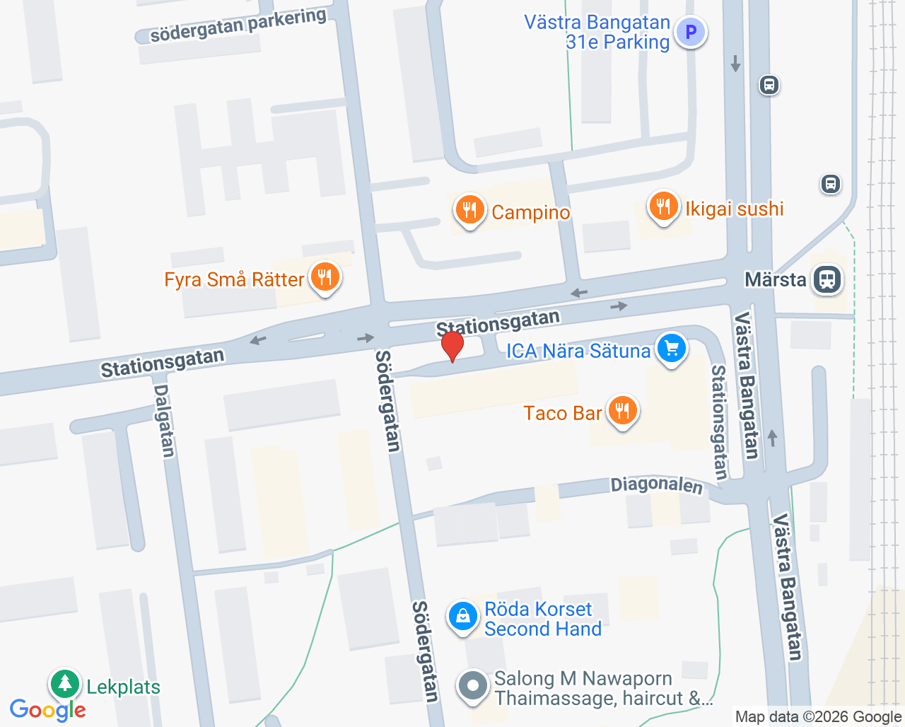 Karta till Neuroteamet Vallentuna, Stockholms läns sjukvårdsområde, Stockholms Läns Landsting