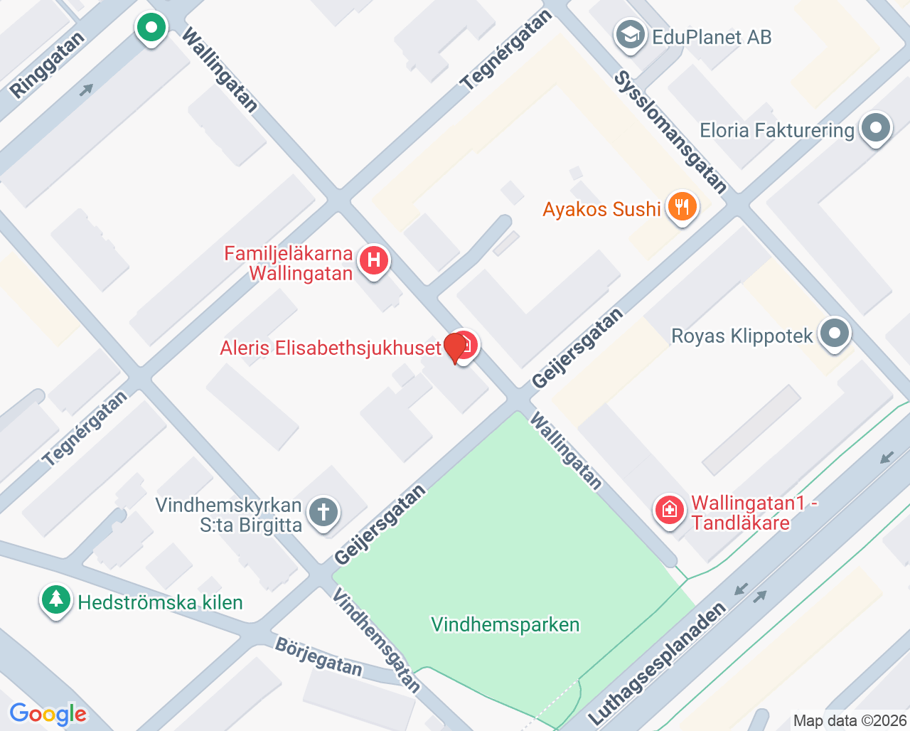 Karta till Magnetlabbet Uppsala
