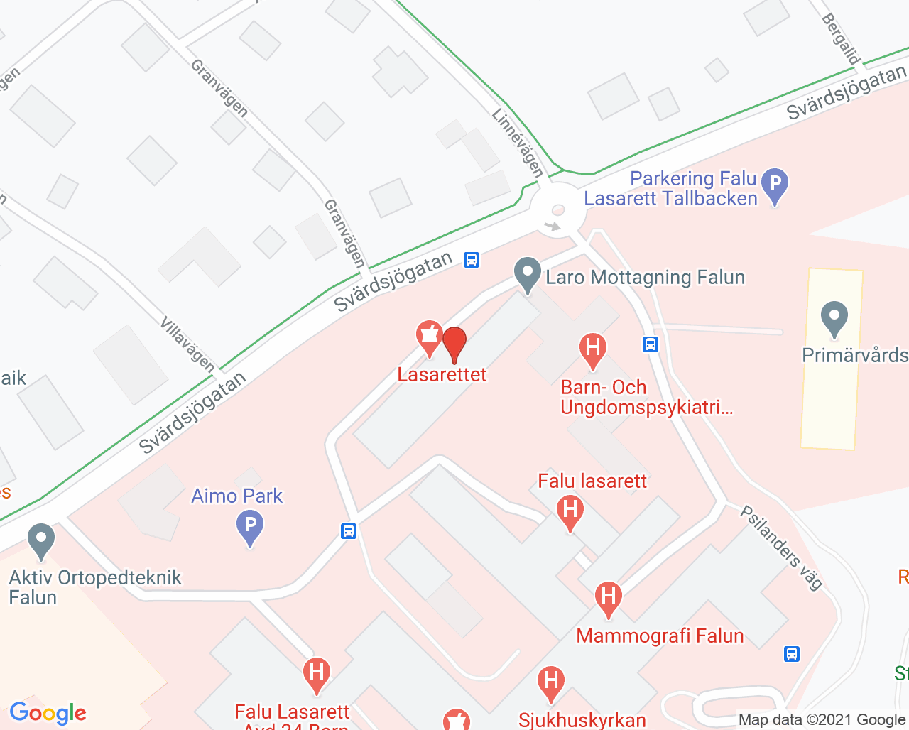 Karta till Kuratorsenhet Falun