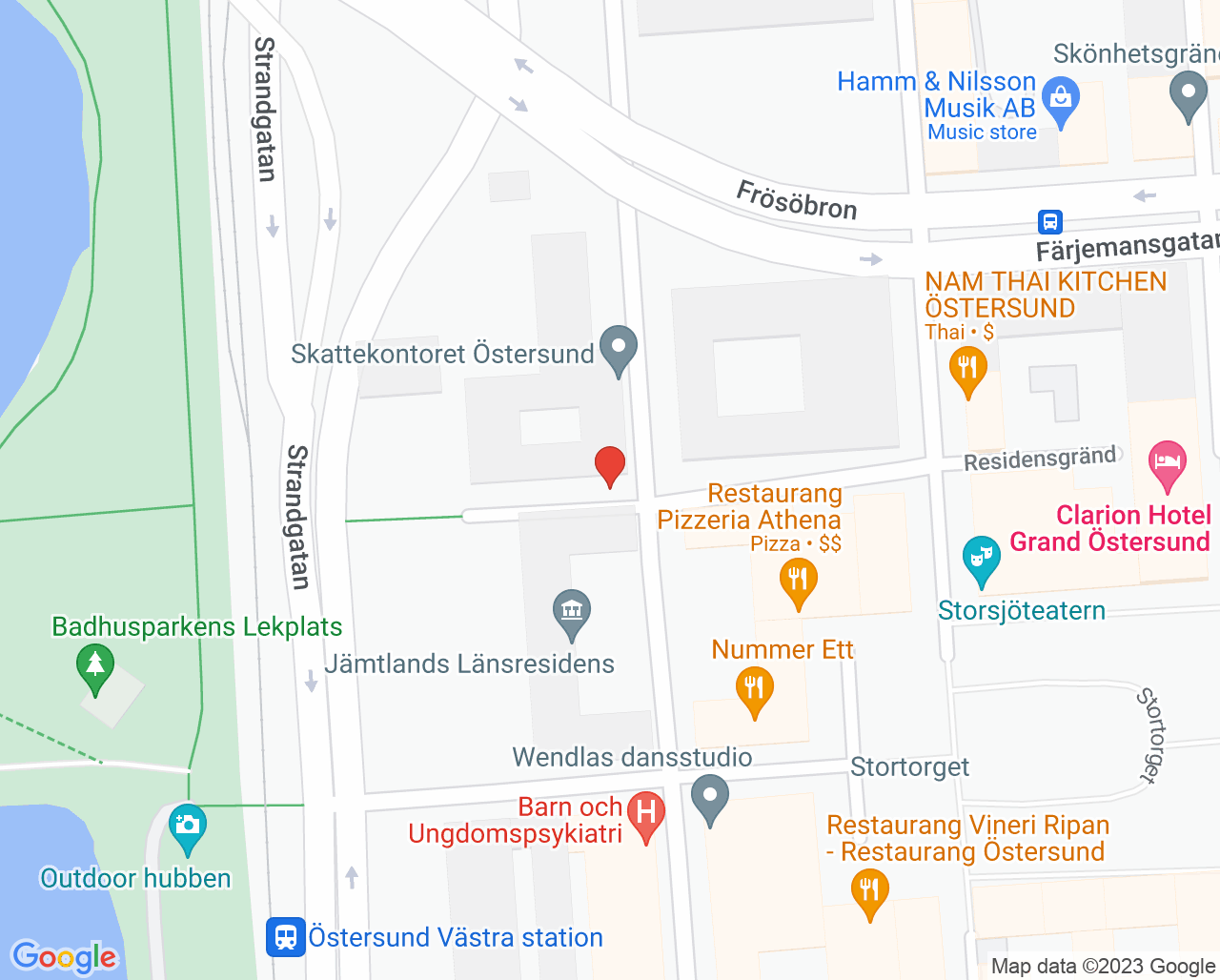 Karta till Kvinnohälsan, Östersund