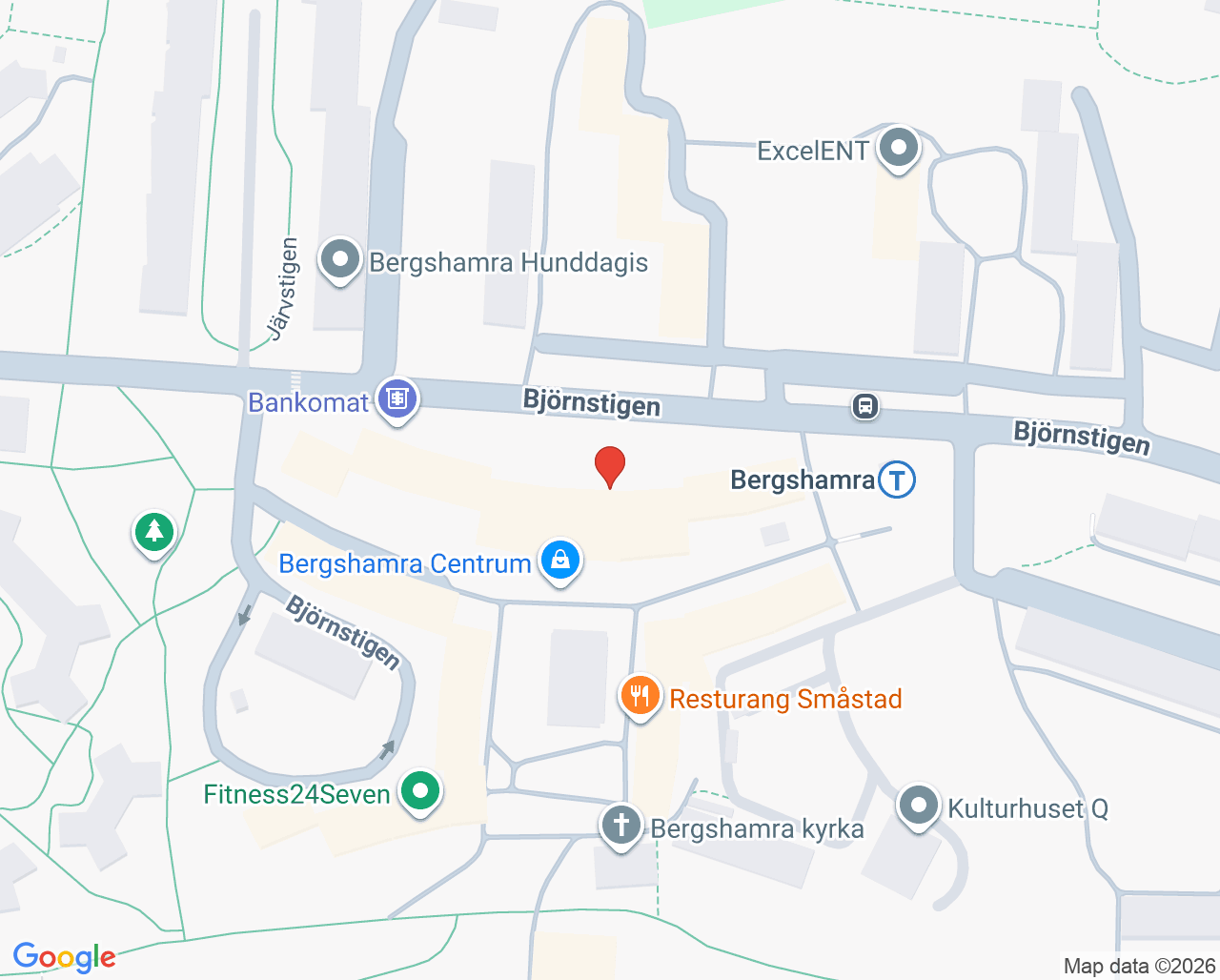Karta till Bergshamra Ulriksdal vårdcentral