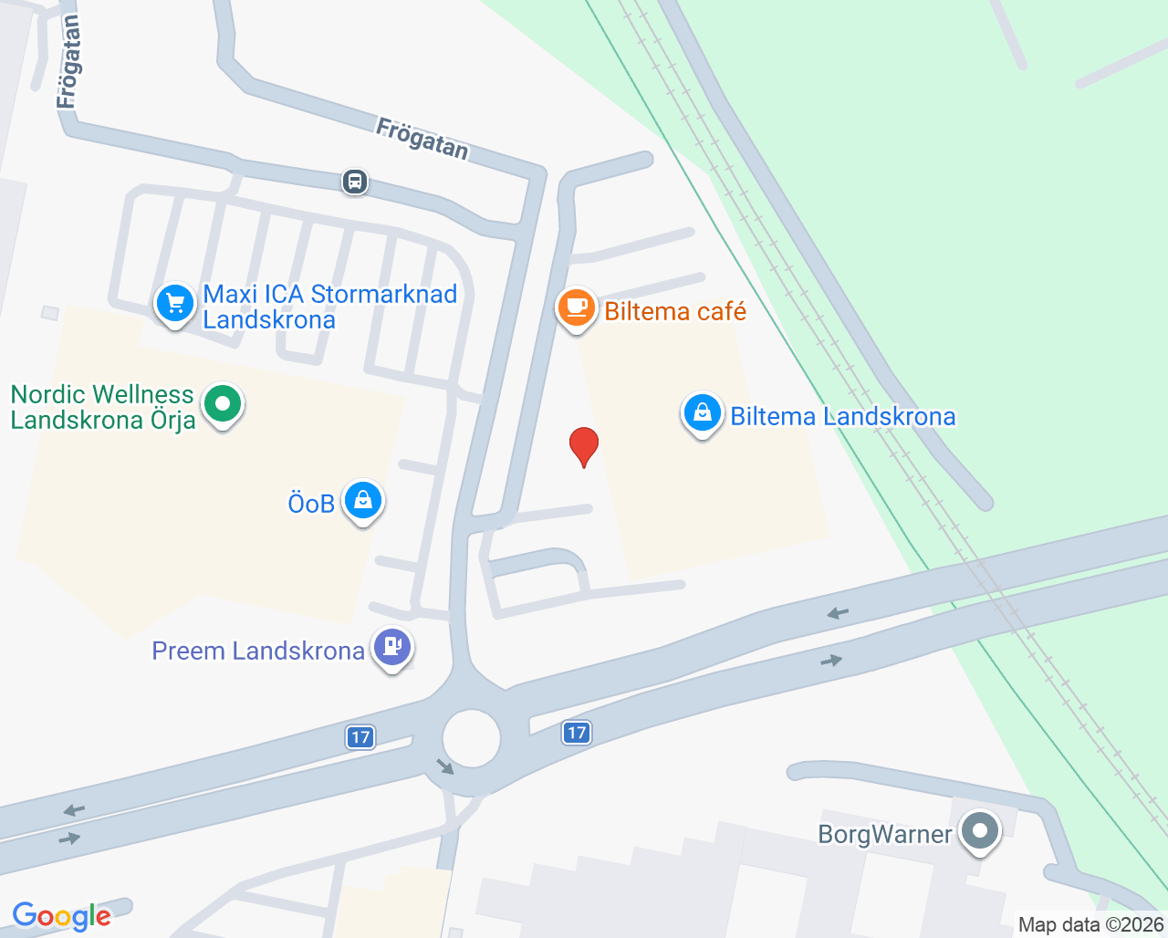 Karta till Blodbussen Landskrona