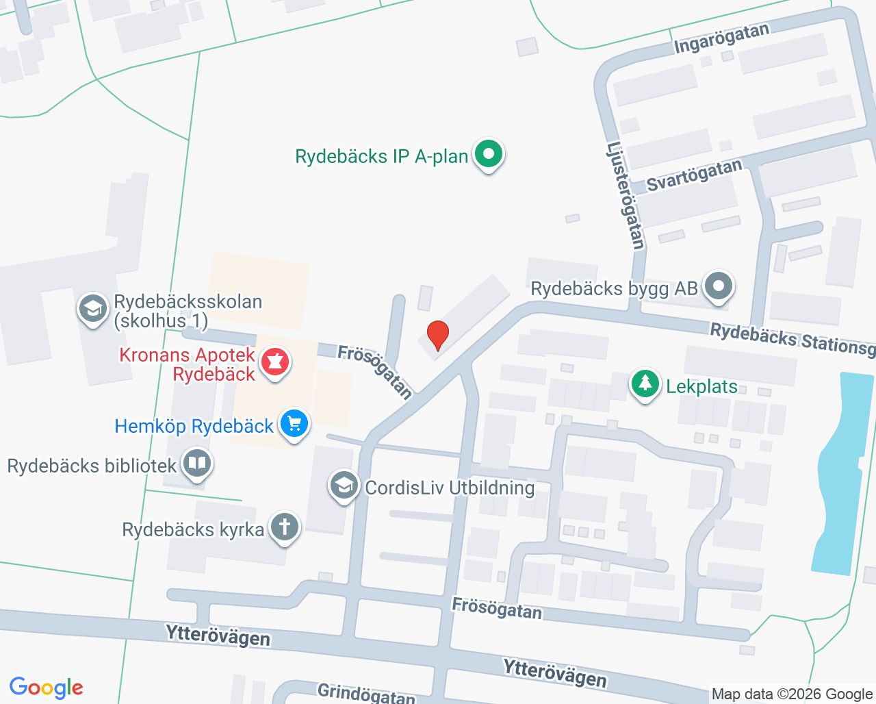 Karta till Barnavårdscentralen Rydebäck