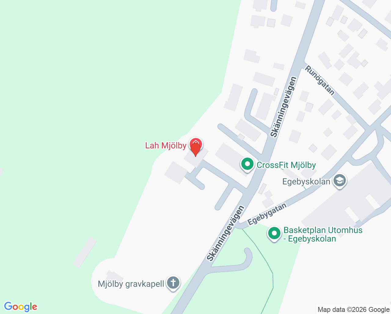 Karta till LAH Mjölby, Närvårdskliniken Västra