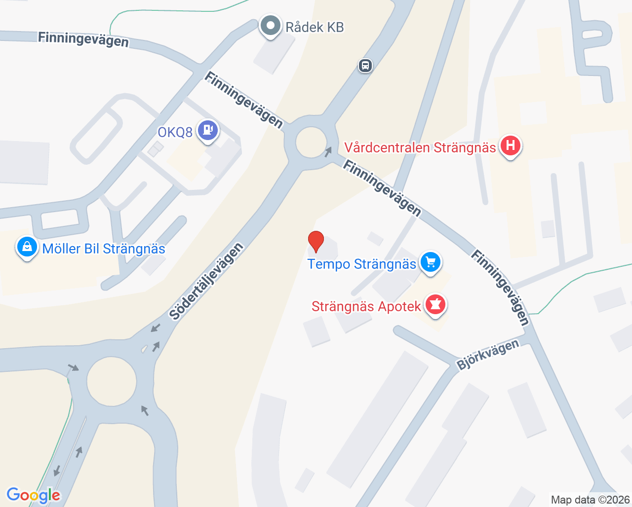 Karta till Psykiatriska mottagningen Strängnäs, Strängnäs