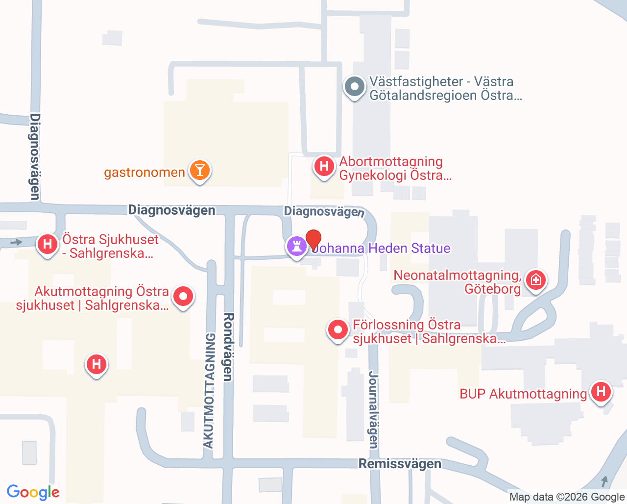 Karta till Avdelning 310 BB, Göteborg