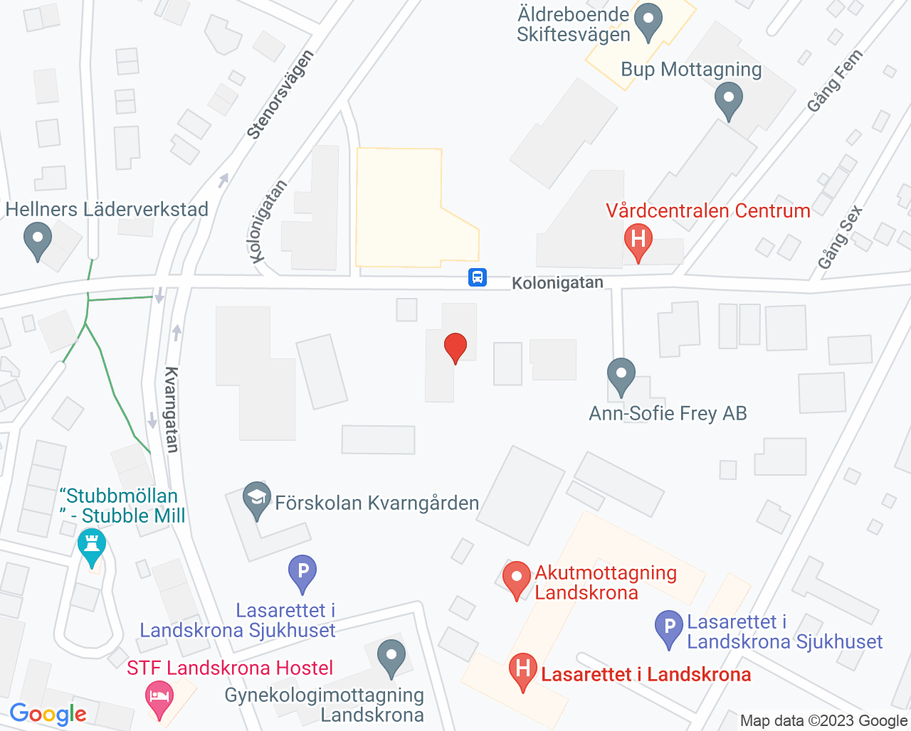 Karta till Orofacial medicin Landskrona, Folktandvården Skåne AB