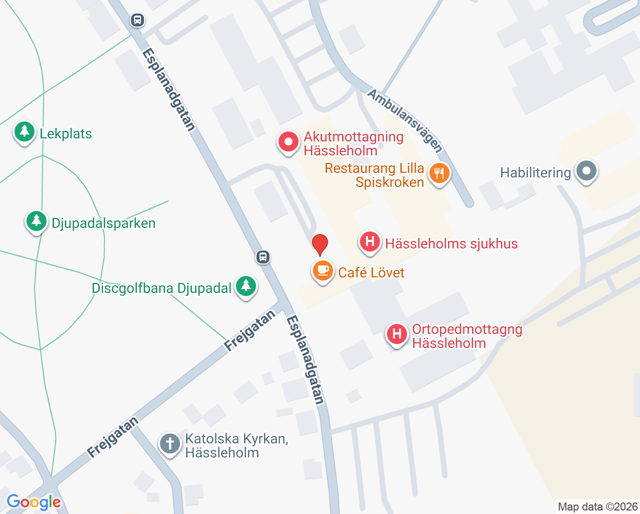 Karta till GeBlod Hässleholm