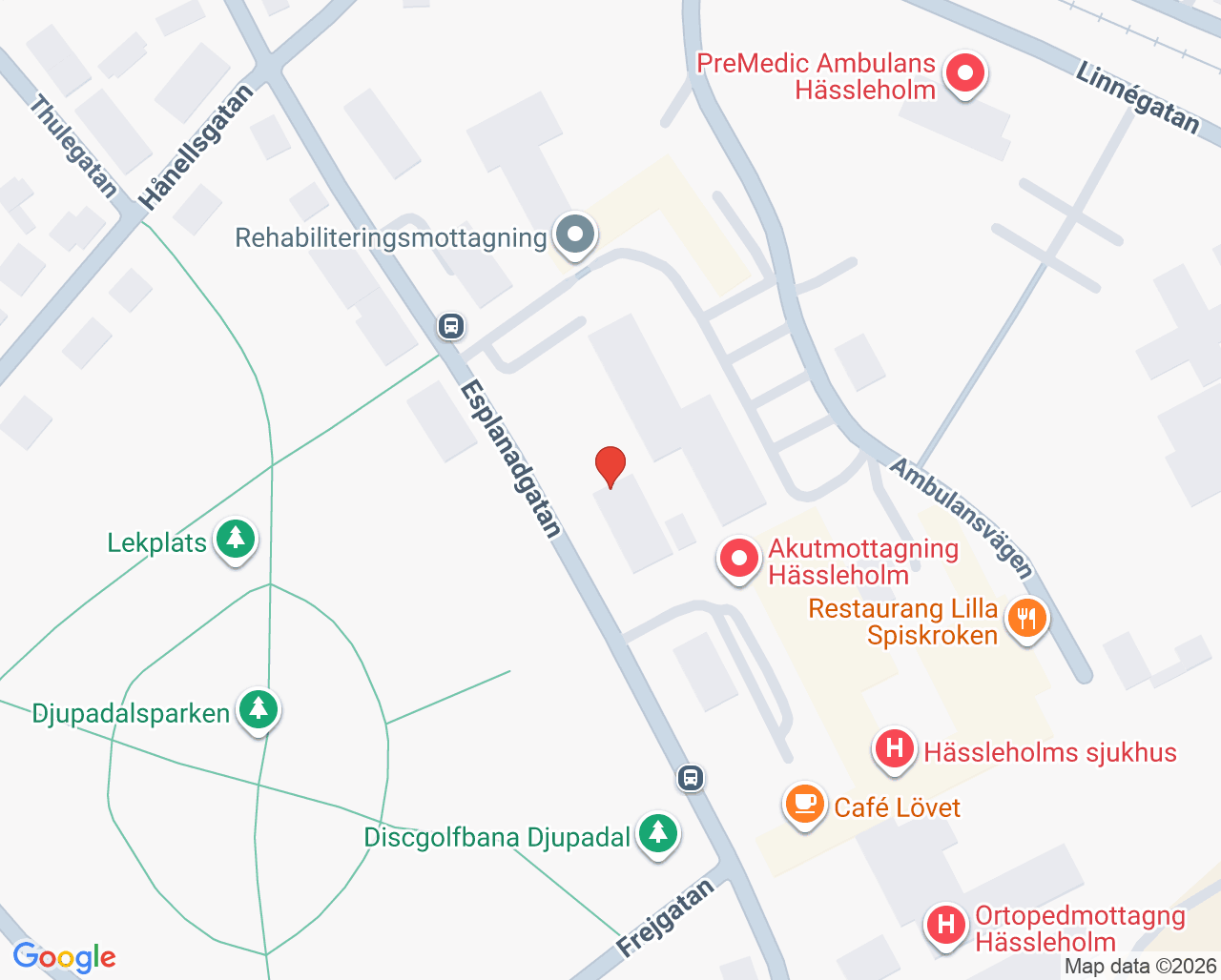 Karta till Barnavårdscentralen Solbrinken