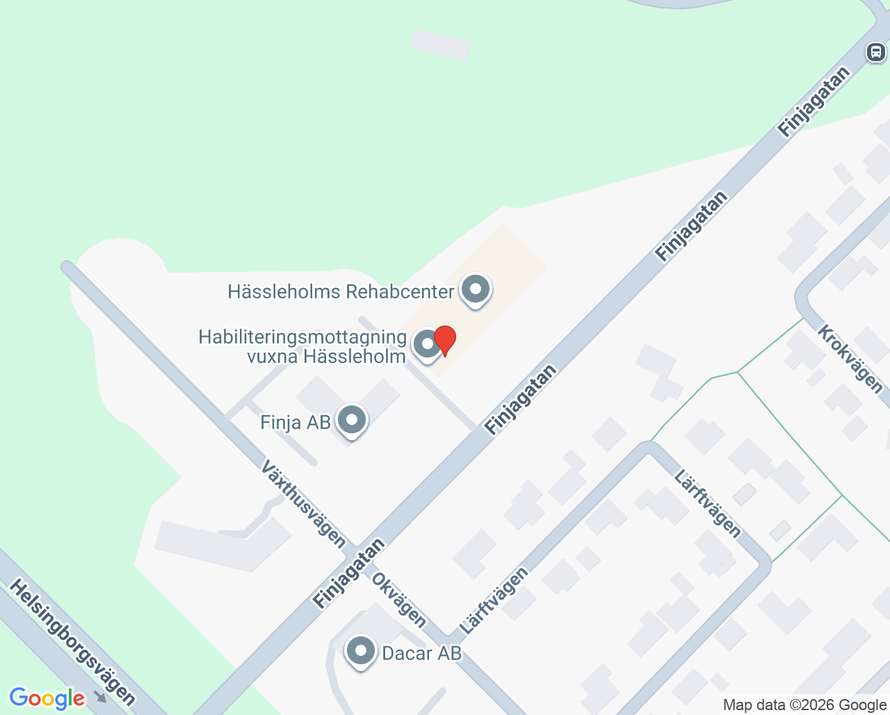 Karta till Wessman Helena, Hässleholm