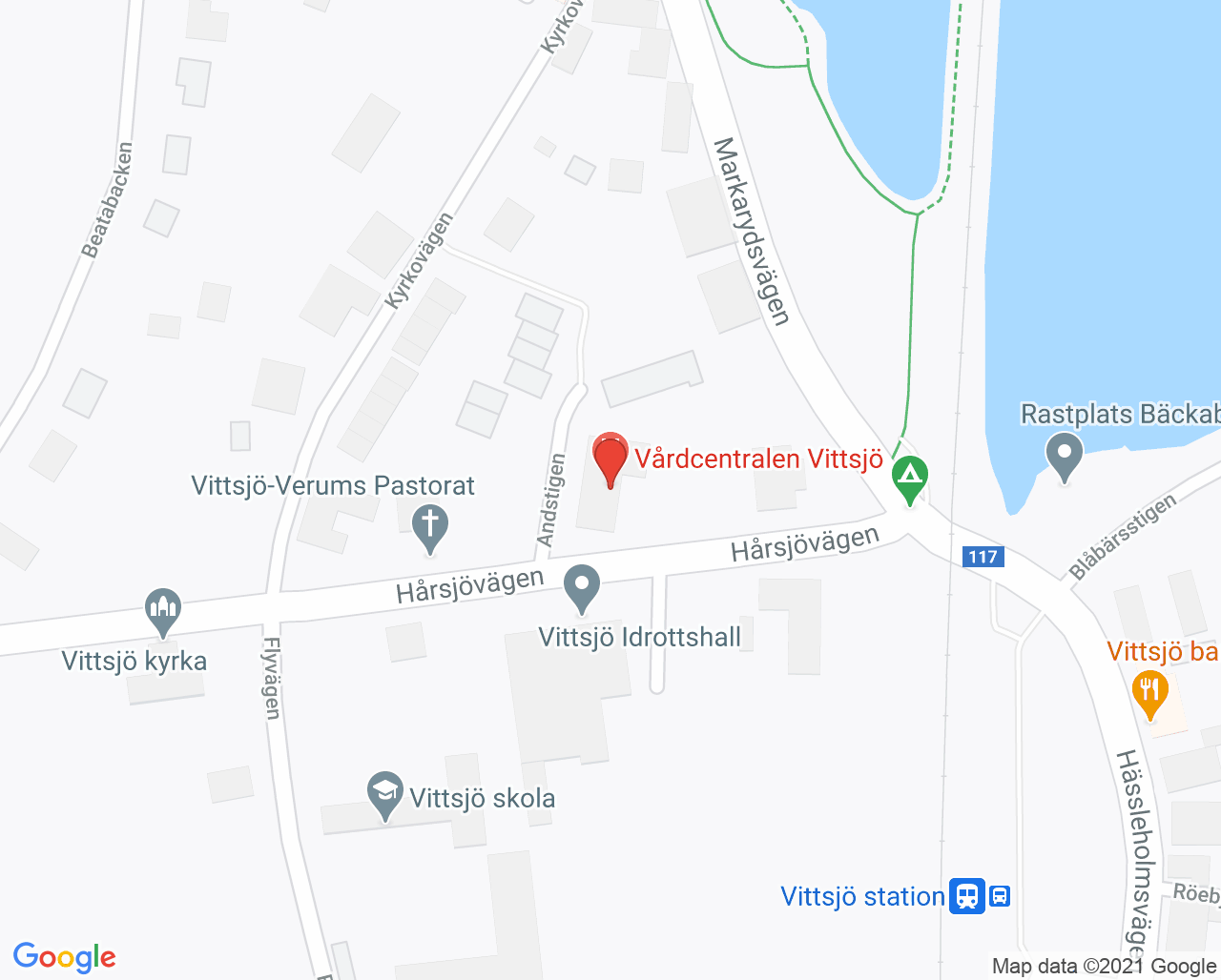 Karta till VO primärvård Vittsjö, Vittsjö