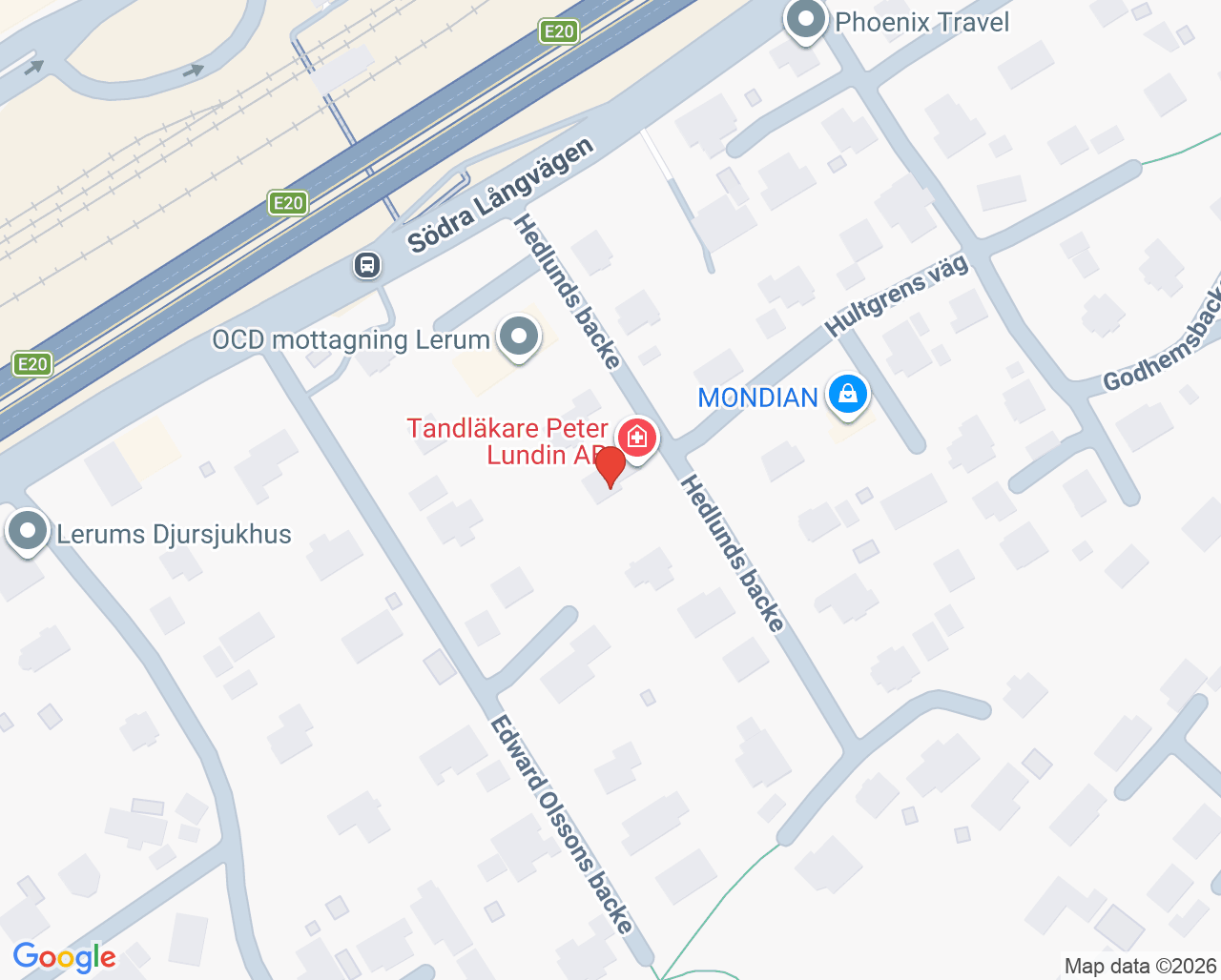 Karta till Tandläkare Daryoush Porhonar
